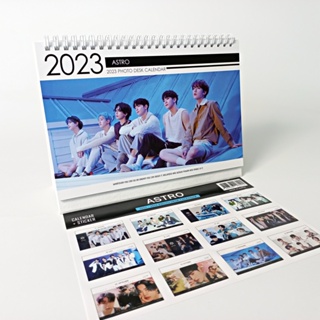 2023-2024 ASTRO ปฏิทินตั้งโต๊ะ สีขาว ชุดสติกเกอร์รวม (ใช้ 2 ปี)