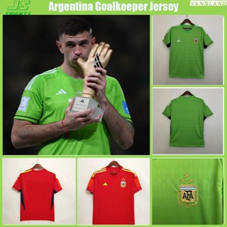 เสื้อกีฬาแขนสั้น ลายทีมชาติฟุตบอล argentina Goalkeeper Jersey argentina Emi martinez 22 23