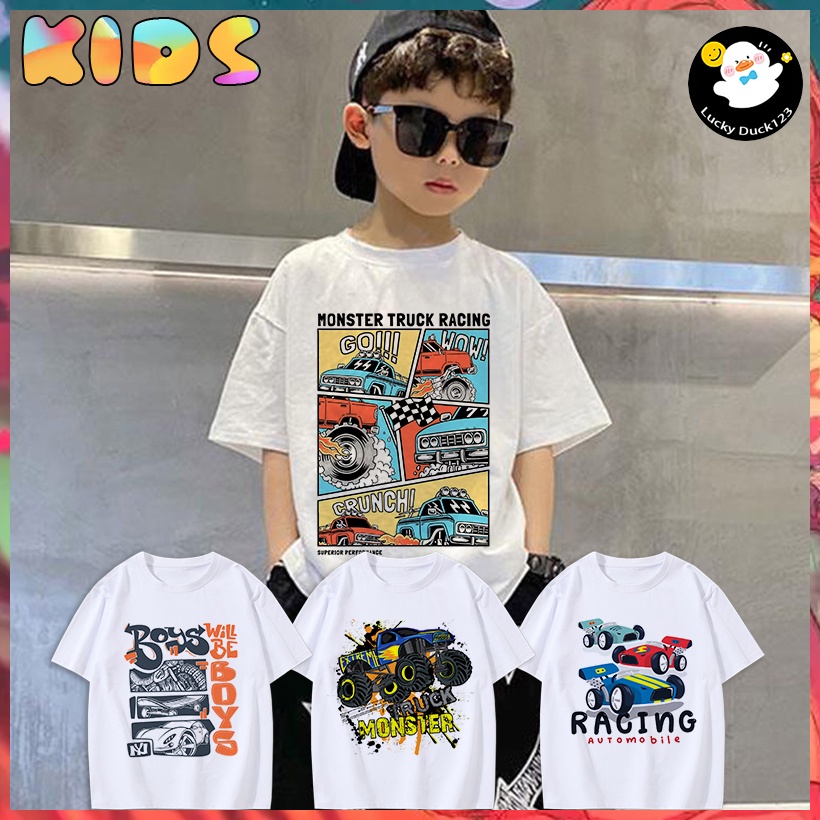 Baju Budak เสื้อยืดแขนสั้น พิมพ์ลายน่ารัก สีขาว แฟชั่นสําหรับเด็กผู้ชาย ผู้หญิง อายุ 1-9 ปี