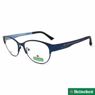 Heineken ไฮเนเก้น แว่นตา HE-91502 สีน้ำเงิน วัสดุ TR90 + Stainless Steel ขาข้อต่อ Hinge legs Glasses Eyewear รับตัดเลนส์