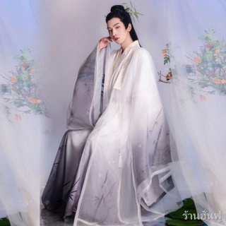 Jinyifang ต้นฉบับ Hanfu พิมพ์ต้นฉบับหมิงทำเสื้อคลุมข้ามคอชายและหญิงสไตล์เดียวกัน