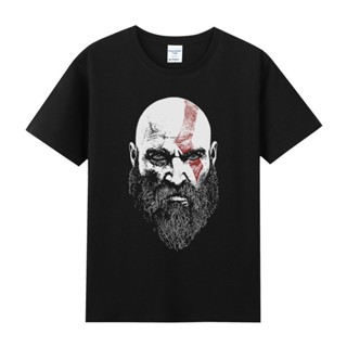 COD*PS game God of War around the tide brand printing short-sleeved cotton round neck T-shirt youth_02