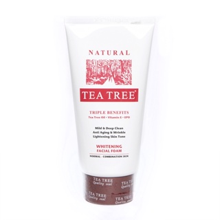 WHITENING ทีทรีไวท์เทนนิ่งโฟม TREE 4.8ออนซ์ผลิตภัณฑ์ดูแลผิวหน้าTEA FOAM 100 G.