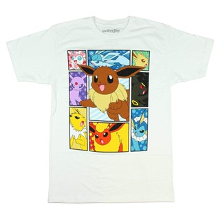 Pokemon Elements Of Eevee Men T-Shirt Round Neck Cotton_07