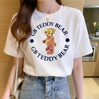 ALONG 1636 KOREN FASHION TEES TEDDY BEAR PRINT TOPS CUTE DESIGN UNISEX ROUND NECK T-SHIRTS GOOD QUAL_02