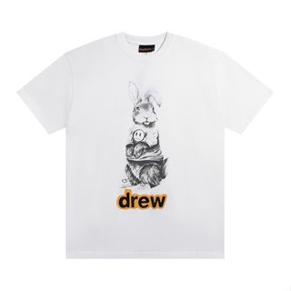 Oversize mens and womens T-shirt DREW new loose print casual short sleeve round neck T-shirt_01