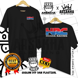 เสื้อยืด ผ้าฝ้าย พิมพ์ลาย Hrc Honda Racing v2 Distro Combed 30S - Arsakha สําหรับผู้ชาย