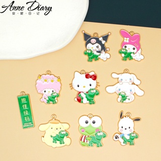 จี้สร้อยคอ ต่างหู รูปการ์ตูน Hello Kitty Kuromi แฮนด์เมด DIY สําหรับผู้หญิง 067 2 ชิ้น ต่อล็อต