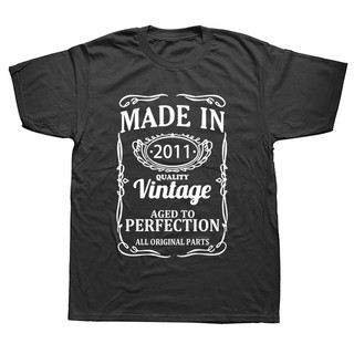 Vintage 2011 11 Years Old T Shirt Men Cotton Short Sleeve T-shirt Tshirt Camiseta Clothing Funny New Father Birthda_03