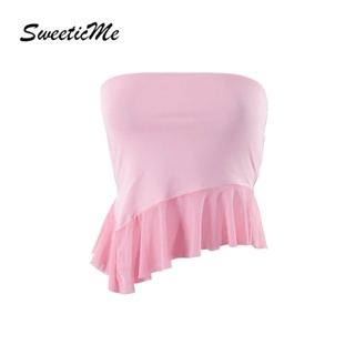 Sweeticme ใหม่ เสื้อกั๊กลําลอง แขนกุด เข้ารูป สีพื้น แฟชั่นสําหรับสตรี 2023