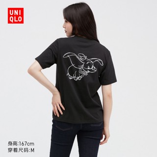 Uniqllo เสื้อยืดแขนสั้น พิมพ์ลายดิสนีย์ ความทรงจํา สําหรับผู้หญิง (UlT) 447161 ยูนิโคล่