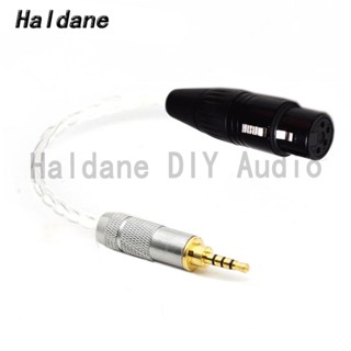 Haldane HIFI DIY 2.5 มม. TRRS Balanced Male to 4pin XLR Balanced Female Single Crystal Silver Plated Audio Adapter สายเคเบิลเชื่อมต่อ