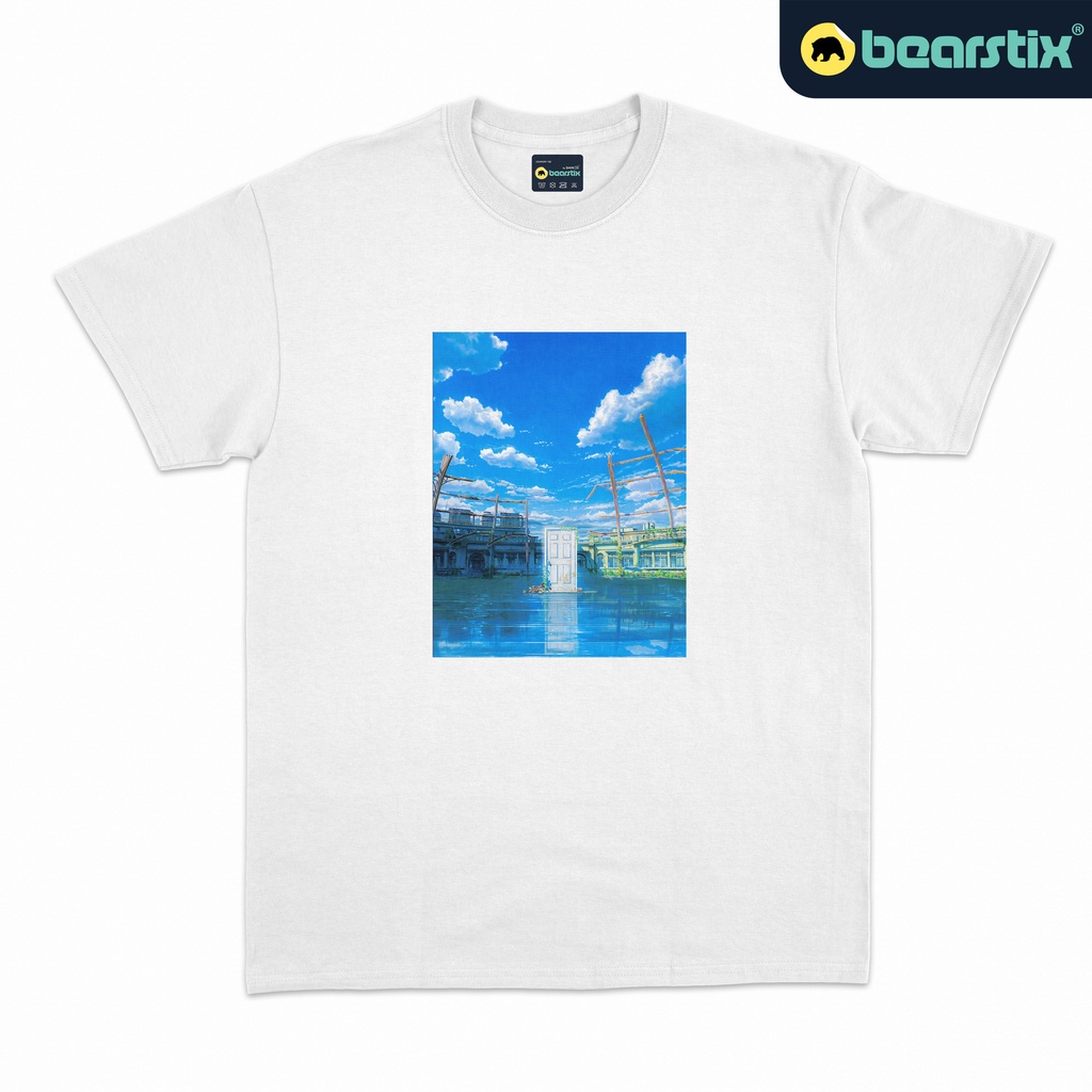 oversize T-shirt Bearstix - เสื้อยืด พิมพ์ลายกราฟิกอนิเมะ Suzume no Tojimari Uniqlo X Makoto Shinkai S-5XL