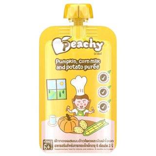 พีชชี่ ฟักทองผสมนมข้าวโพดมันฝรั่งบด110กPEACHY PUMPKIN CORNMILK POTATOPUREE 110G