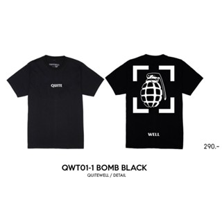 QWT01-1 BOMB BLACK เสื้อยืดสีดำ