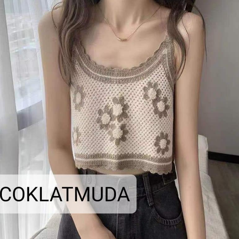 เทรนด์ล่าสุดนําเข้าเกาหลีถัก CROCHET VEST [7271-0015]
