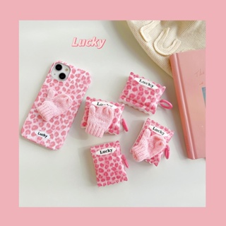 เคสหูฟังบลูทูธไร้สาย TPU ซิลิโคนนิ่ม กันตก ลายเสือดาว สีชมพู สําหรับ AirPods 1 2 gen3 Pro 2 2022