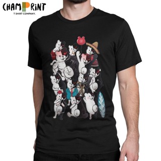 เสื้อยืดแขนสั้น คอกลม ผ้าฝ้าย พิมพ์ลายการ์ตูนอนิเมะ Monokuma Danganronpa แฟชั่นฤดูร้อน สําหรับผู้ชาย