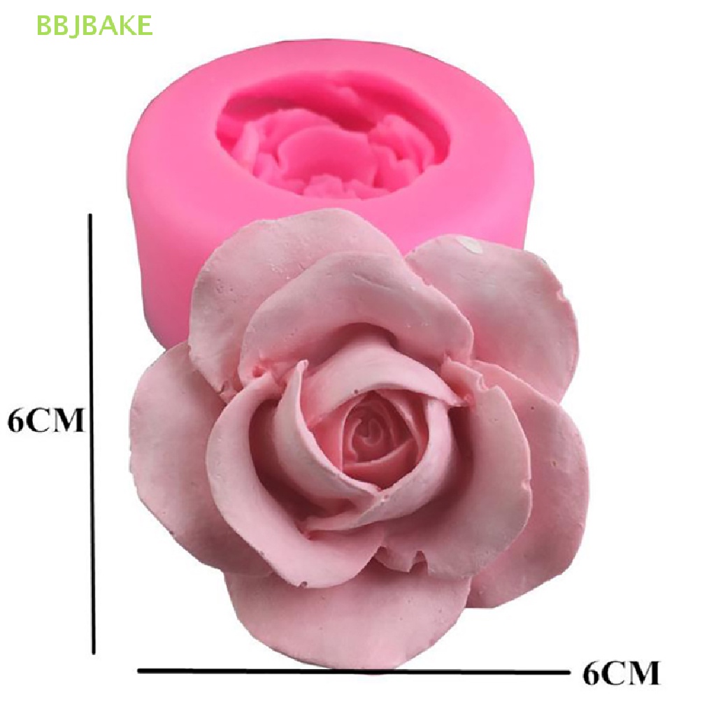 [FSBA] แม่พิมพ์ซิลิโคน รูปดอกกุหลาบ 3D สําหรับทําสบู่ คัพเค้ก เบเกอรี่ KCB
