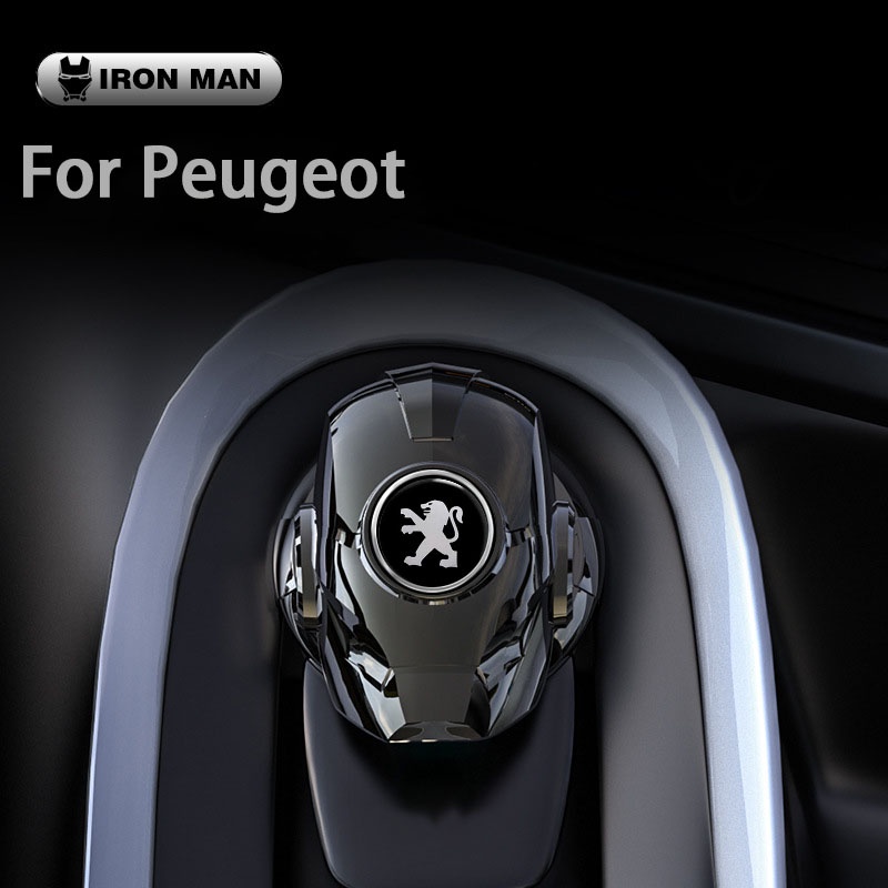 Peugeot ฝาครอบปุ่มสตาร์ทรถยนต์ ปุ่มเดียว หมุนได้ อุปกรณ์เสริม สําหรับ 308 206 208 3008 508 408 207 406 405 407 2008 5008