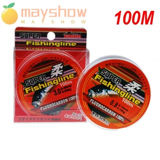 Mayshow สายเบ็ดตกปลา คาร์บอนฟลูออโรคาร์บอน 100% ยาว 100 ม. ทนทาน 0.8-6 ปอนด์