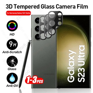 ฟิล์มกระจกนิรภัยกันรอยหน้าจอ เลนส์กล้อง ด้านหลัง 3D สําหรับ Samsung Galaxy S23 S22 Ultra Plus S22+ S23+ S23Plus S22Ultra S23Ultra S 23 SamsungS23 5G