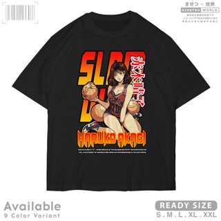 Anime T-Shirt HARUKO AKAGI Slam Dunk Shohoku - Japanese Manga Character Distro Shirt x 9572 Kisetsu Tshirt 1.1.23_09