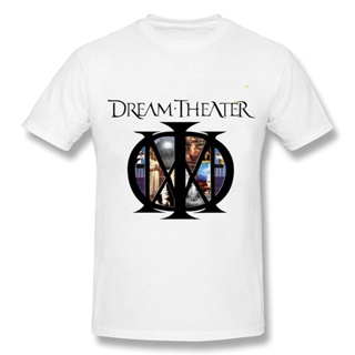 MenS Dream Theater Progressive Metal Logo T-Shirt White Summer Printed Cotton Tee Shirts_04