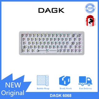 Dagk 6068 ชุดคีย์บอร์ดบลูทูธไร้สาย RGB 68 คีย์ สีดํา