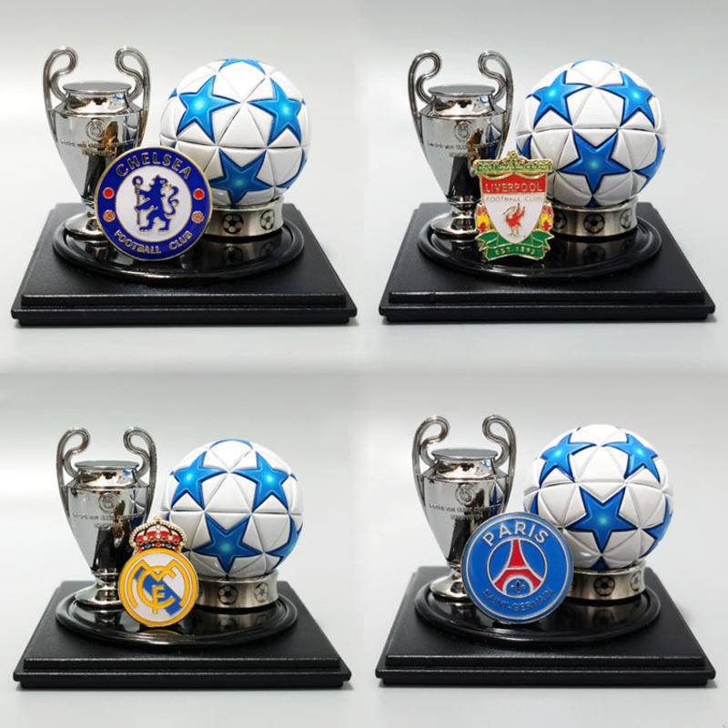 Champions League trophy Madrid Barcelona Paris Manchester United Chelsea Liverpool Milan Bayern เครื่องประดับ ของขวัญ สําหรับฟุตบอล
