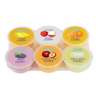 โคคอนพุดดิ้งรสผลไม้รวม PUDDING 80กx6COCON ASSORTEDMIX FRIIT 80Gx6