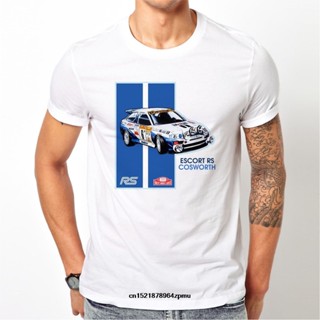 เสื้อยืด พิมพ์ลายรถยนต์ Turbo Ford World Rac Wrc Escort Retro1a สําหรับผู้ชาย