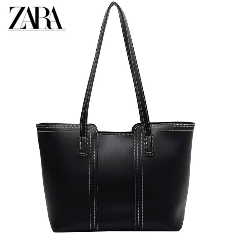 ZARA Tote Bag ความจุขนาดใหญ่กระเป๋าผู้หญิงกระเป๋าสะพายกระเป๋าข้อความ
