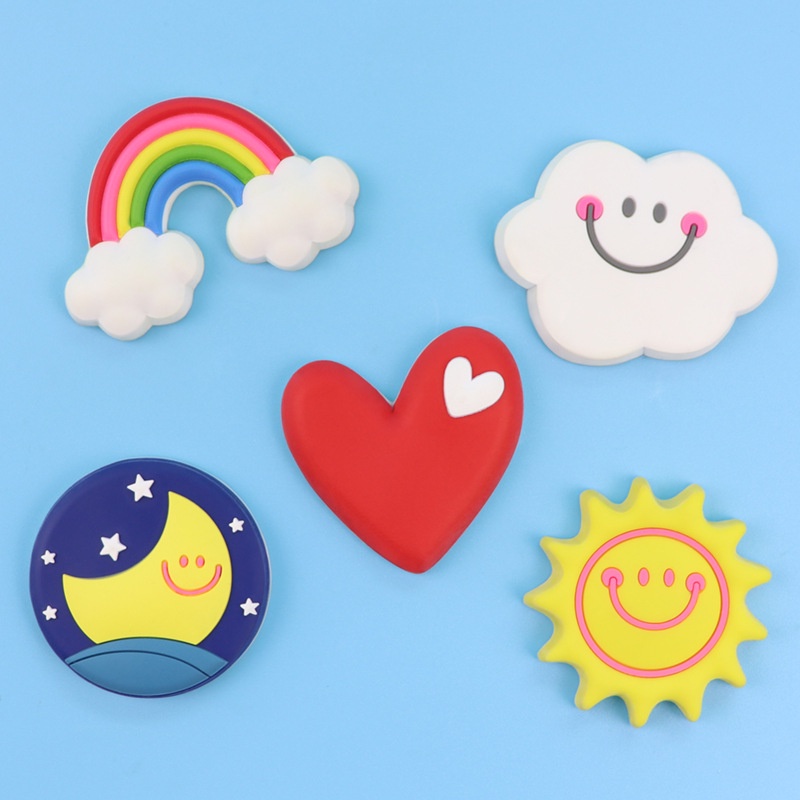 Sun Moon Love แม่พิมพ์ซิลิโคน รูปหน้ายิ้ม สีรุ้ง สําหรับทําช็อคโกแลต ฟองดองท์ เค้ก เบเกอรี่ - รูปที่ 2