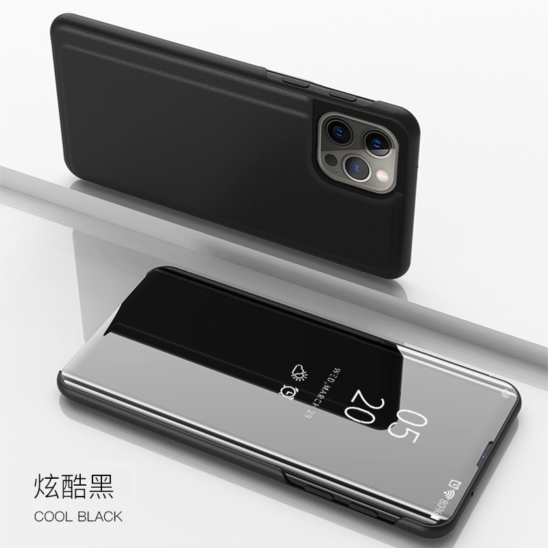 เคสโทรศัพท์มือถือแบบกระจก ฝาพับ พร้อมขาตั้ง สําหรับ iPhone 15 Pro Max 14 13 12 11 6 7 8 XS Max XR ราคา ถูกที่สุด ดีลบีเคเค แกลเลอรีภาพที่ 7