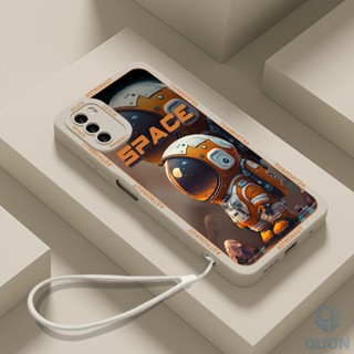 เคสซิลิโคนนิ่ม ทรงสี่เหลี่ยม ลายนักบินอวกาศ Nasa กันกระแทก สําหรับ Redmi 9Prime Mi POCO X3 NFC Pro M2 M3