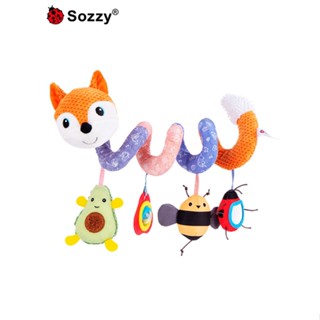 Sozz จี้กระดิ่งลม รูปสุนัขจิ้งจอก สีส้ม สําหรับแขวนรถเข็นเด็ก [12][มาใหม่]