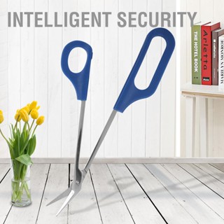 Intelligent Security กรรไกรสแตนเลสด้ามยาวขนาดเล็กกรรไกรฝีมือมืออาชีพ