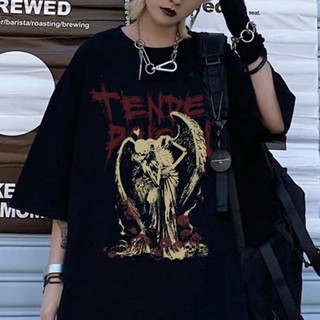 Women Gothic Devil Angel Vintage Print T Shirt Hip Hop Streetwear Tops T Shirt Women Summer Punk_01