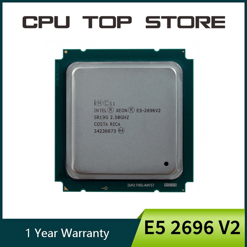 โปรเซสเซอร์ CPU Intel Xeon E5 2696 V2 2696v2 2.5GHz 12 แกน 24 เกลียว 30 เมตร 115W LGA 2011 BPTs