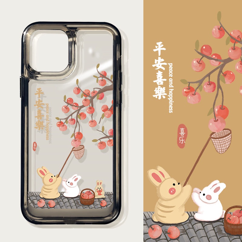 สําหรับiphone 6 6s 7 8 Plus X XS Max SE 11 12 13 14 15 Pro Max Plus Seriesปกหลังกระต่ายหยิบApplesอะคริลิคTPUเคสโทรศัพท์Funda