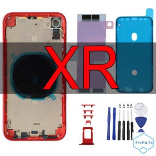 Oem เคสแบตเตอรี่ กรอบกลาง พร้อมกระจกด้านหลัง แบบเปลี่ยน สําหรับ iPhone XR XR