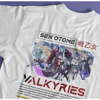 Valkyries Honkai Impact Black and White T-shirt_01