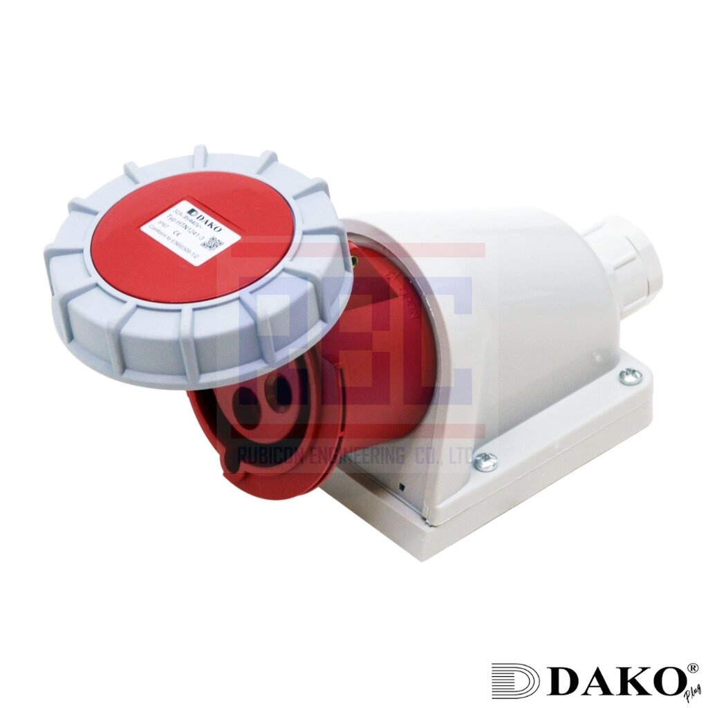 "DAKO PLUG" HTN1241-3 ปลั๊กตัวเมียฝังกันน้ำ สำหรับตู้คอนเทนเนอร์เย็น 3P+E 32A 400V IP67 3H