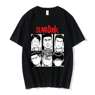 เสื้อยืดผ้าฝ้ายพรีเมี่ยม เสื้อยืดแขนสั้น พิมพ์ลายการ์ตูนอนิเมะ Slam Dunk แฟชั่นฤดูร้อน สไตล์ฮิปฮอป สําหรับผู้ชาย แล_09