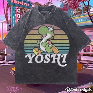 เสื้อยืด ขนาดใหญ่ พิมพ์ลาย Wimtwentysix "yoshi dino" | เสื้อยืด สไตล์วินเทจ