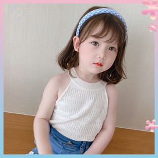 Childrens clothing 2023 New girls summer clothes sling baby Western style top childrens summer round neck vest thin outer wear