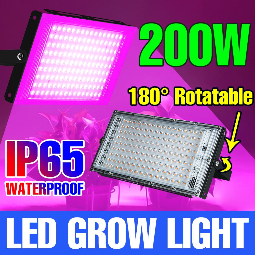 220V Full Spectrum LED Grow Light 50W/100W/200W /300Wไฟปลุกต้นไม้ ไฟช่วยต้นไม้ตัวเร็ว มีสวิตช์ปิดเปิด สายไฟยาว1.5โมตร