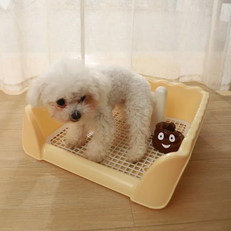 ห้องน้ำสุนัข ถาดรองฉี่สุนัข ถาดรองฉี่สัตว์เลี้ยง ถาดฉี่หมามีเสา ห้องน้ำหมาขอบสี่เหลี่ยม ห้องน้ำสุนัข ถาดฉี่สุนัข ราคา ถูกที่สุด โปรบีเคเค