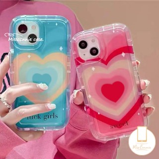 เคสโทรศัพท์มือถือแบบนิ่ม ไล่โทนสี ลายหัวใจ สําหรับ Oppo A95 A16 A17 A54 A17K A12 A57 A7 A15 A3s A53 A55 A74 A16s A5 A9 A35 A16K A76 A96 A12E A72 A5s A1K A77s A77 A33 A92 A31 A52 A15s Reno 5 4F เคส